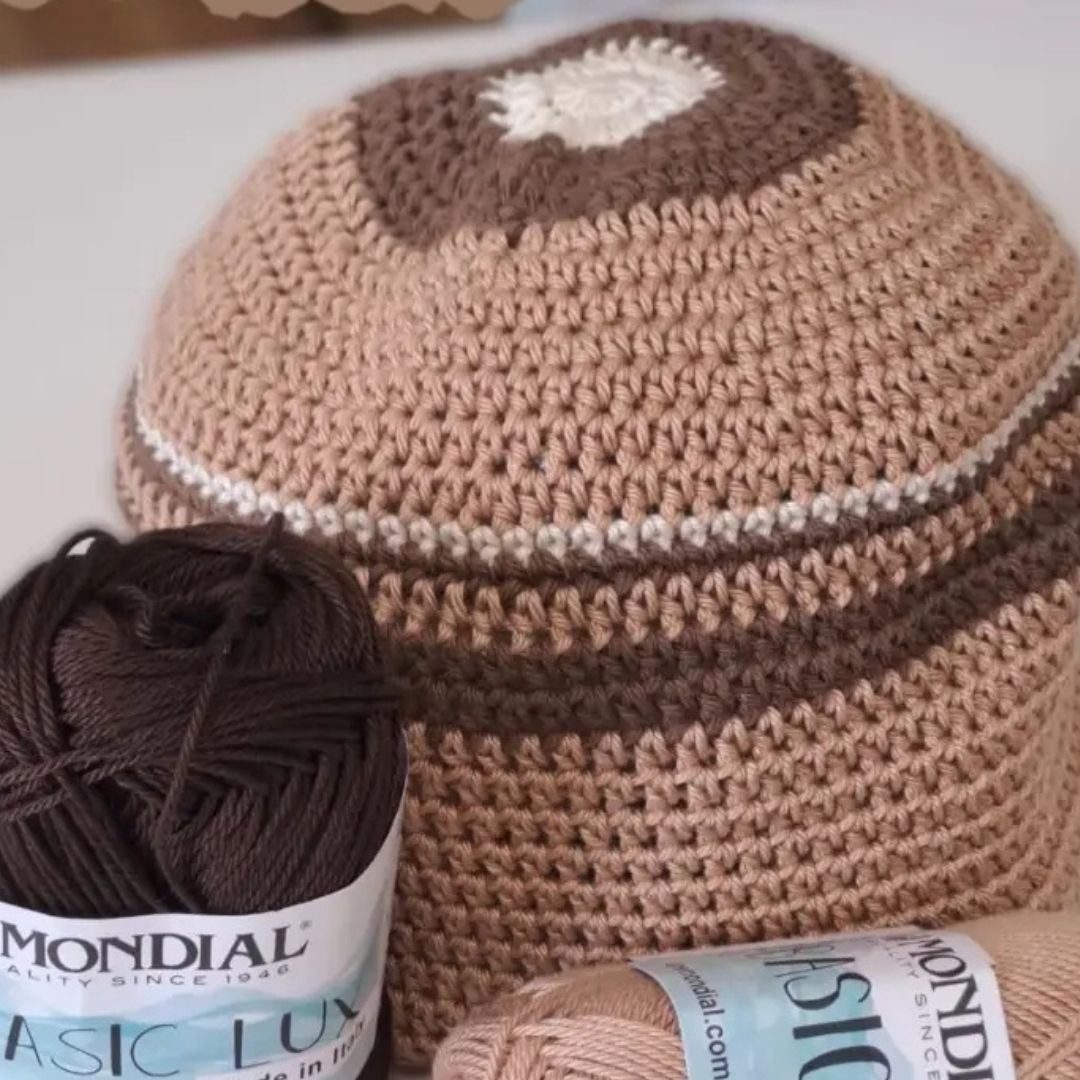 Cappellino in cotone "terra"